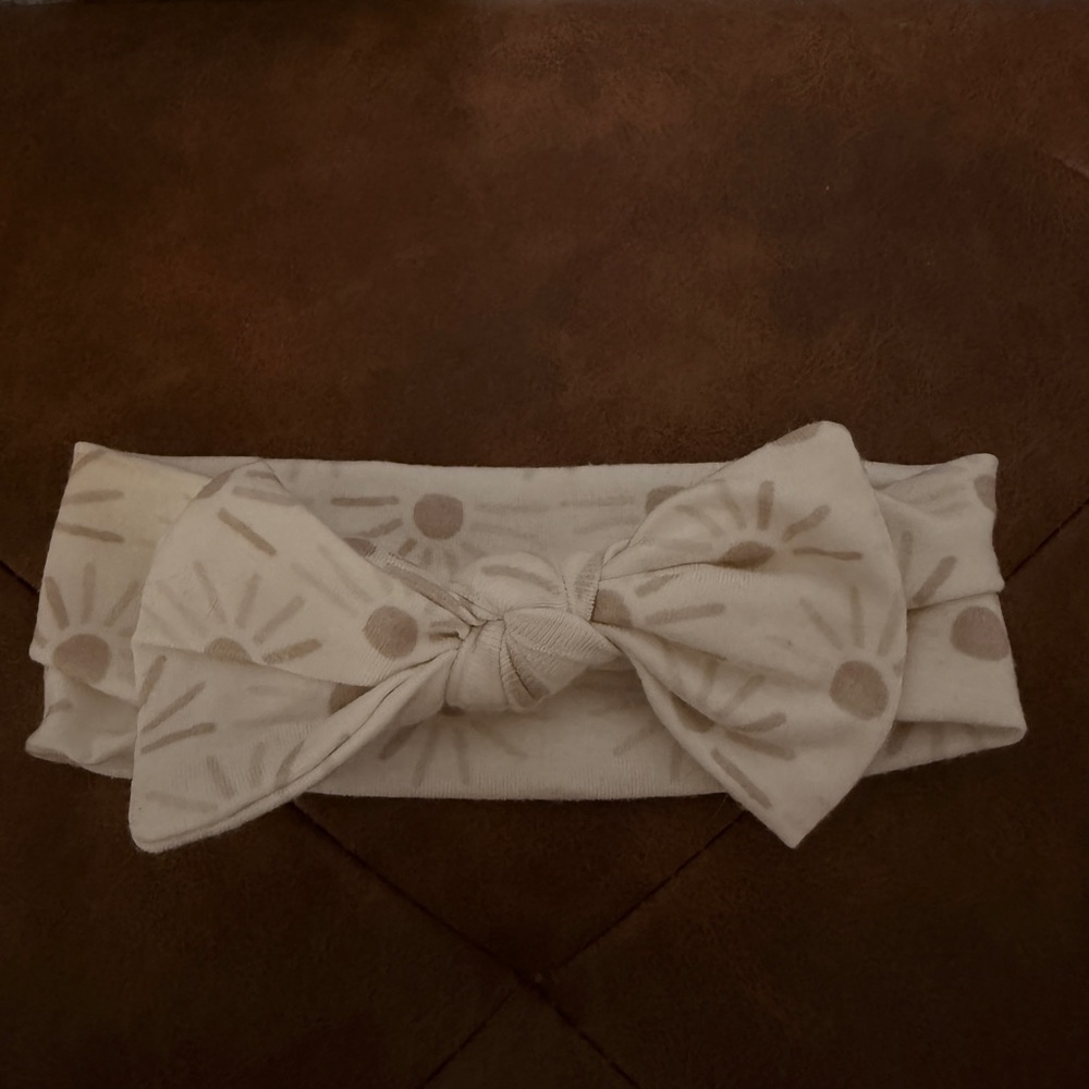 Copper Pearl Headband Bow